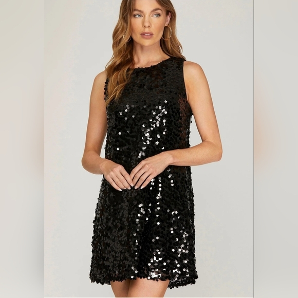 She + Sky Dresses & Skirts - SHE & SKY Black Dress SIZE 2XL